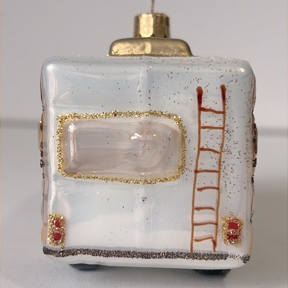 EUROPEAN BLOWN GLASS MOTORHOME HOLIDAY ORNAMENT - Picture 6 of 12